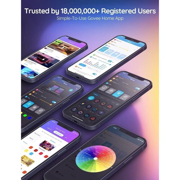 Govee Smart WiFi LED Strip Lights 50ft RGB Lighting Alexa Google Color Chng - Picture 3 of 11